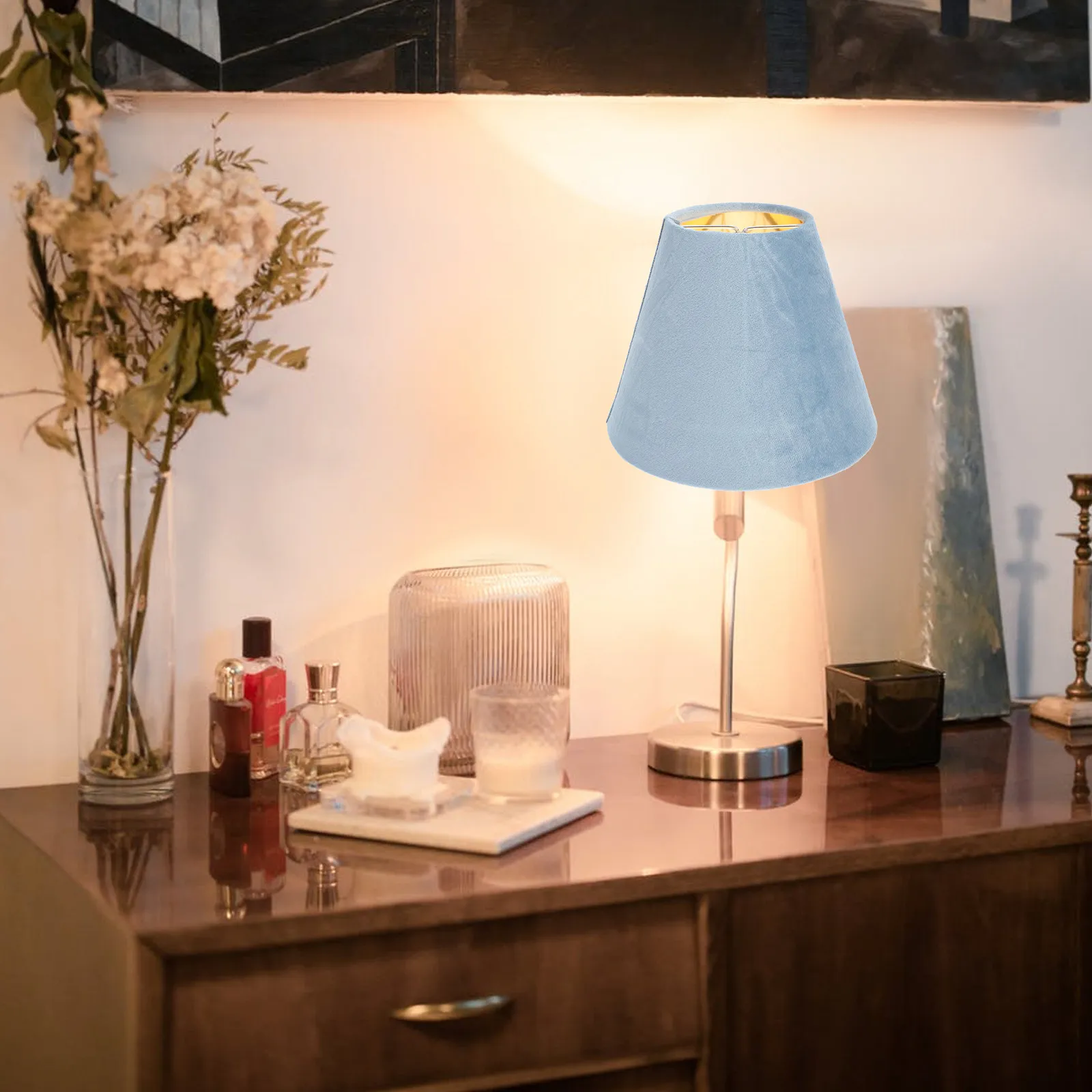 

Fashionable Cloth Lamp Shade for Table Lamp Desktop Light E27 Sturdy Simple Design Wear-Resistant Decorative Cover