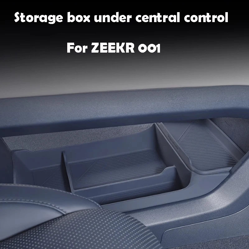 

For ZEEKR 001 2021-2025 Storage Box Under Central Control Compartmentalized Storage Waterproof Stain Resistant Car Accessories
