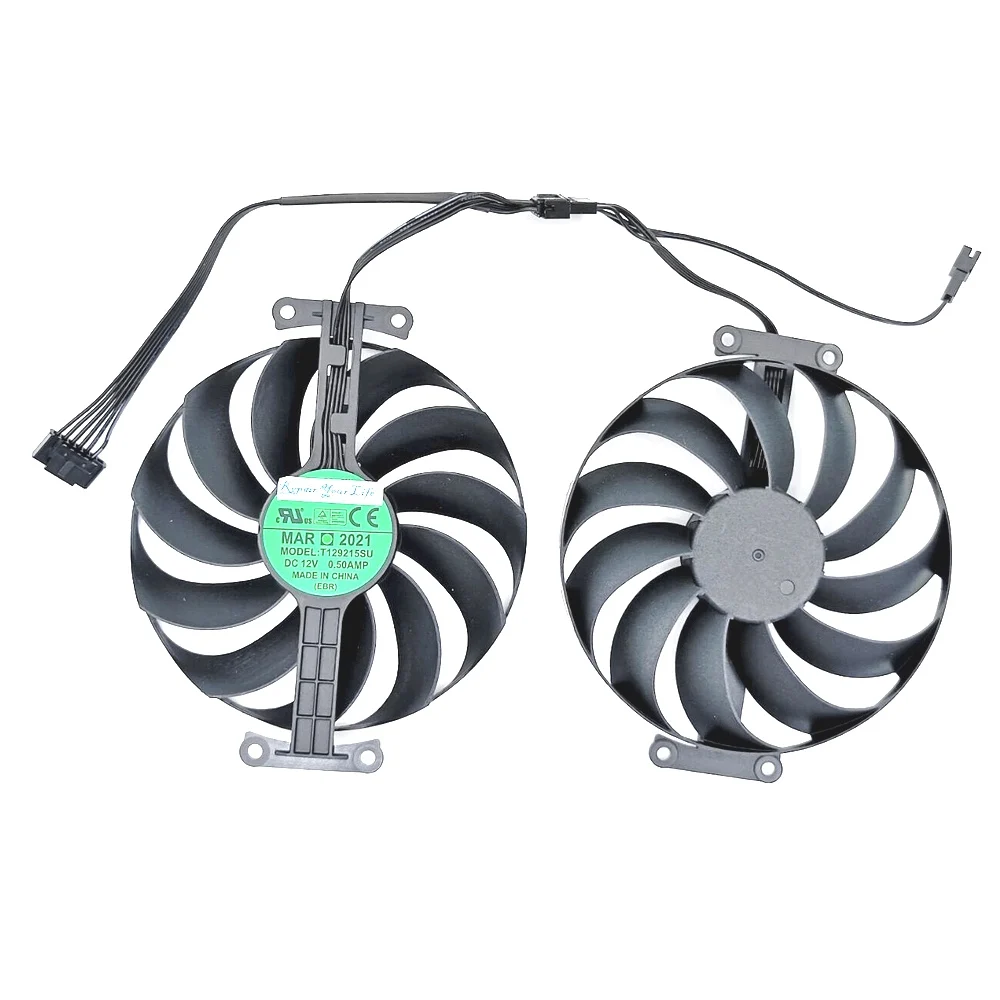 95mm T129215SU VGA Cooling Fan Cooler For ASUS GeForce RTX 3060 Ti 3060ti RTX3070 DUAL OC GPU Graphic Video Card Fans 12V 6Pin