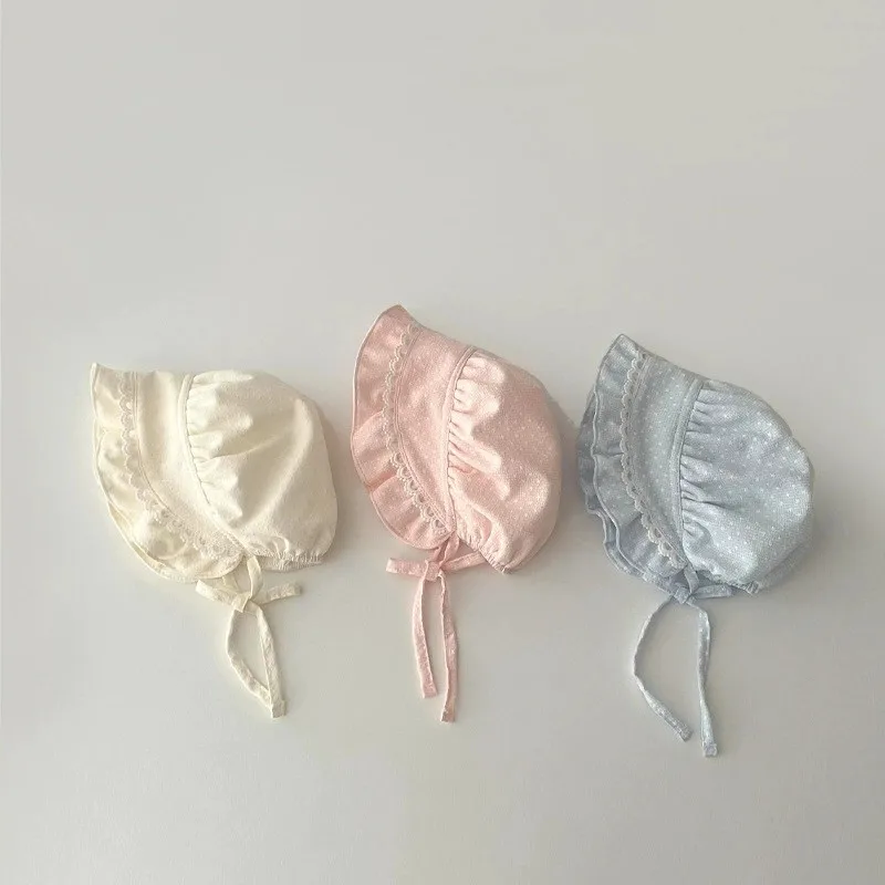 Wholesale 2026 New Korean Baby Hat for Spring Sun-Protective Palace Princess Beanie for Baby 0-18Month
