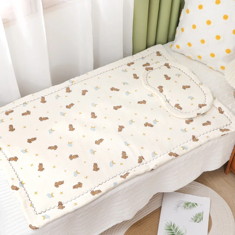 Printed crepe baby mattress A class gauze household children\'s mattress comfortable kindergarten mattress