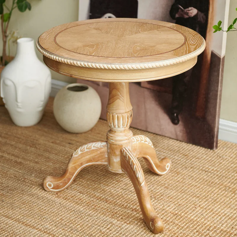 &c Modern European American Style Solid Oak Wood Coffee & Tea Table Vintage Small Side Table with Nordic Wedding Theme for Phone