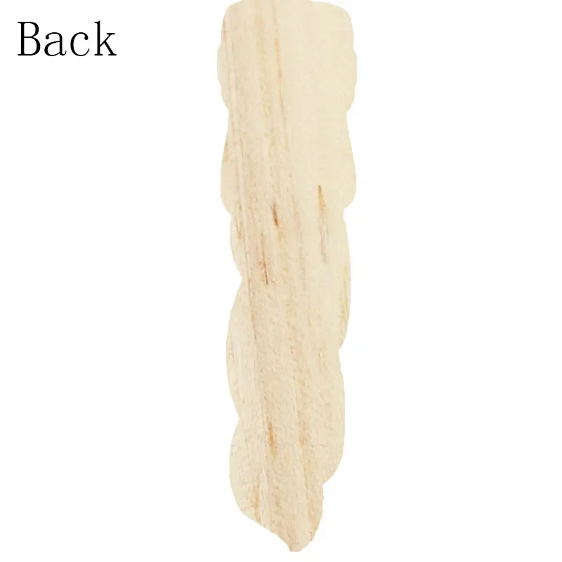 1PC 15/20cm Woodcarving Decal Corner Long Onlay Applique Unpainted Door Furniture Decor Wooden Figurines Craft Rose Strip