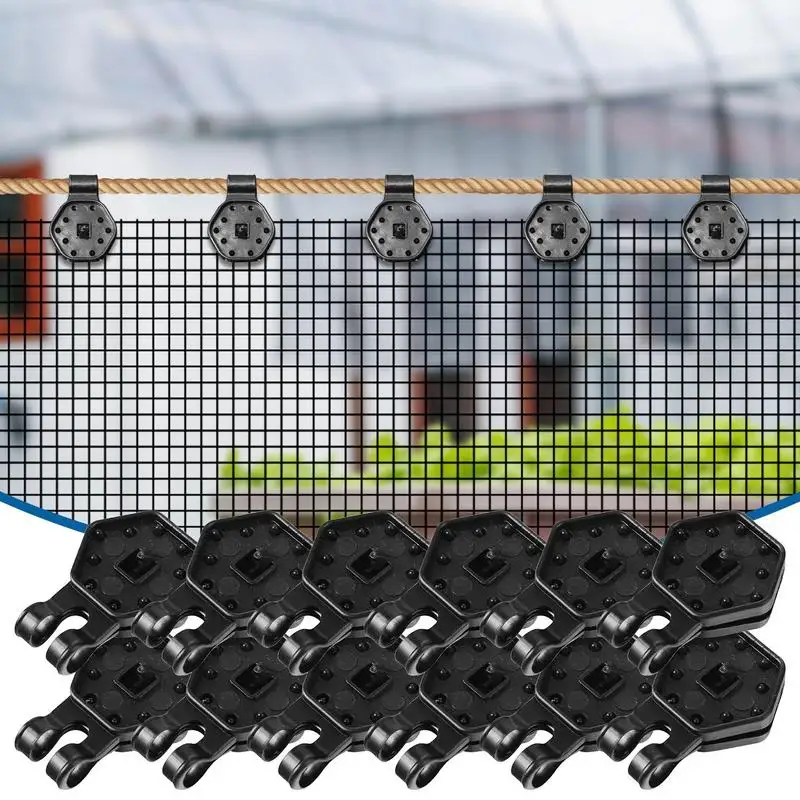 50pcs Shade Cloth Plastic Clip Fabric Clamps Grommets For Net Mesh Cover Greenhouse Film Shade Net Clip Buckle Canopy Sunblock