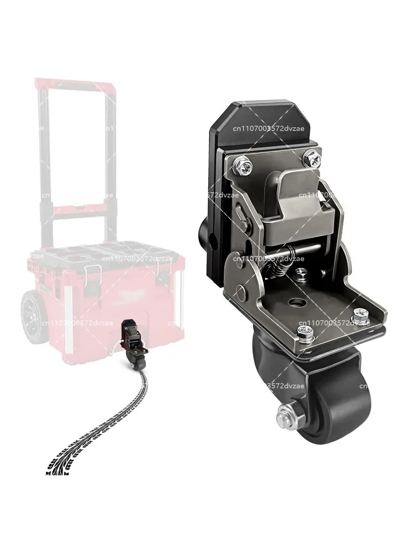 Heavy Duty Steel Front Caster Wheels for Rolling Tool Box Cart, 2 Pack Swivel Caster Set with Brake