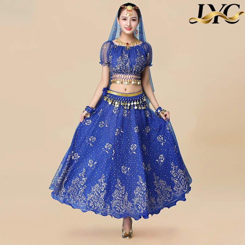 New Style Dance Ethnic Costume for Xinjiang Dance Tianzhu Girl Performance Adult Set with Chiffon Indian Outfit