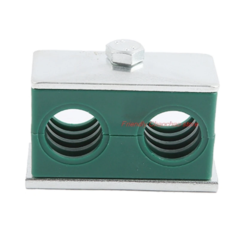 5PCS Pipe Bolted Plastic Clips Tube Fastener Kit Double 2 Hole Various Diameter Sizes 6-35mm for Clamping And Fixing