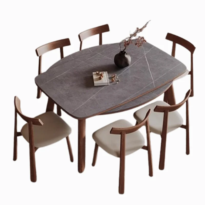 طاولة طعام عتيقة قابلة للتمديد، أطقم غرف خشبية مستطيلة، طاولة طعام للحديقة، تصميم متعدد الوظائف، أثاث ميسا قابل للطي