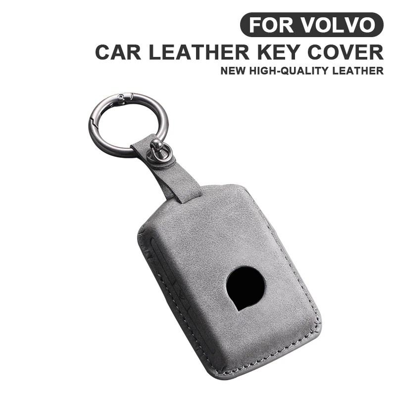 

Leather Car Remote Key Case Cover for Volvo S60 S90 XC40 XC60 XC90 V60 V90 T6 T8 Auto Key Protection Shell Keychain Accessaries