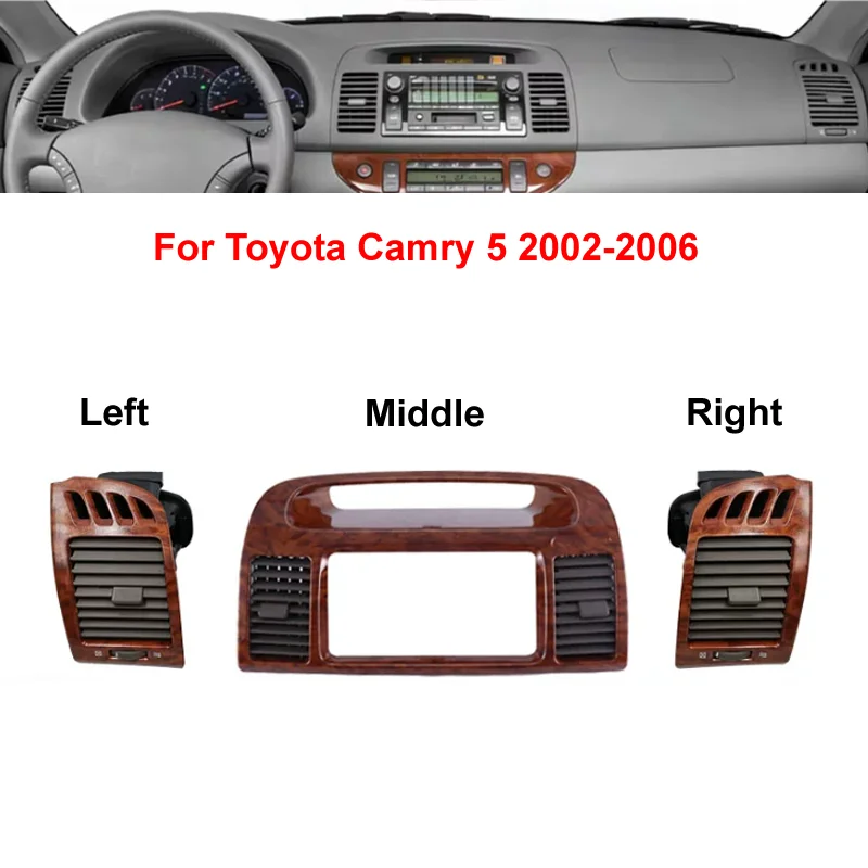 Air Vent Outlet For Toyota Camry 5 2002 2003 2004-2006 Fascia Auto Stereo Panel Mounting CD DVD Radio Dashboard Car Accessories