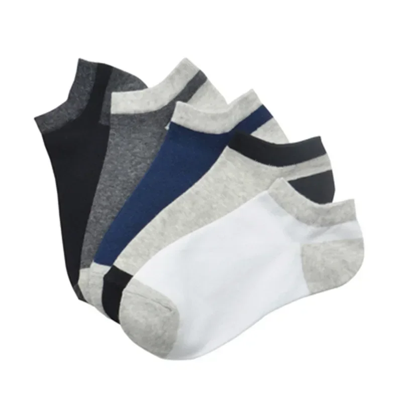 Men's Simple Color Block Liner Anklets Socks, Comfy Breathable Soft Sweat Absorbent Socks For Men's Outdoor