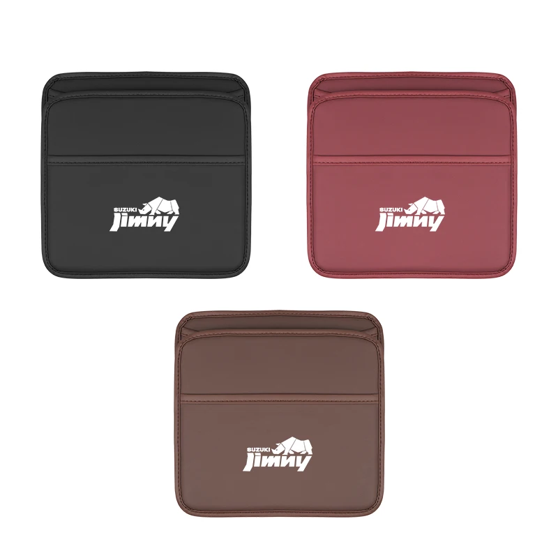 

Leather Car Seat Back Storage Bag Jimny For Suzuki Grand Vitara SX4 Swift Baleno SX4 Samurai Hanging Organizer Box Accessories