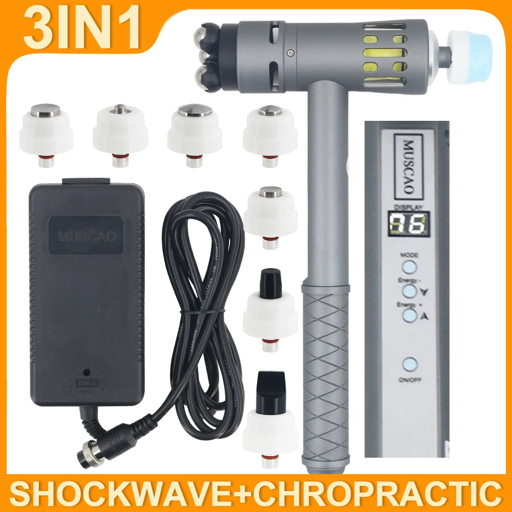 

Professsional Shock Wave Devices For Home Muscle Relax Massager Shockwave Therapy Machine Bioelectricity Chiropractic 3 in 1 New