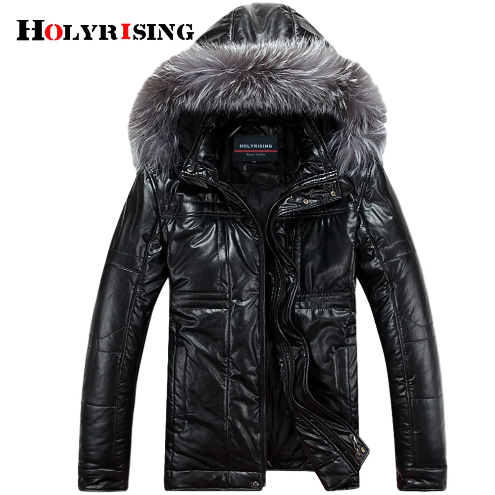 

5XL size Business Raccoon Fur hooded Fashion Men Winter down jacket Man Clothes Warm Coat 2024 new style 19385