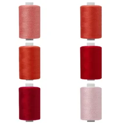 1 Roll 1000 Yards Colored Thread For Household Sewing, Red Color Series, Multifunctional Polyester 402 Sewing Thread