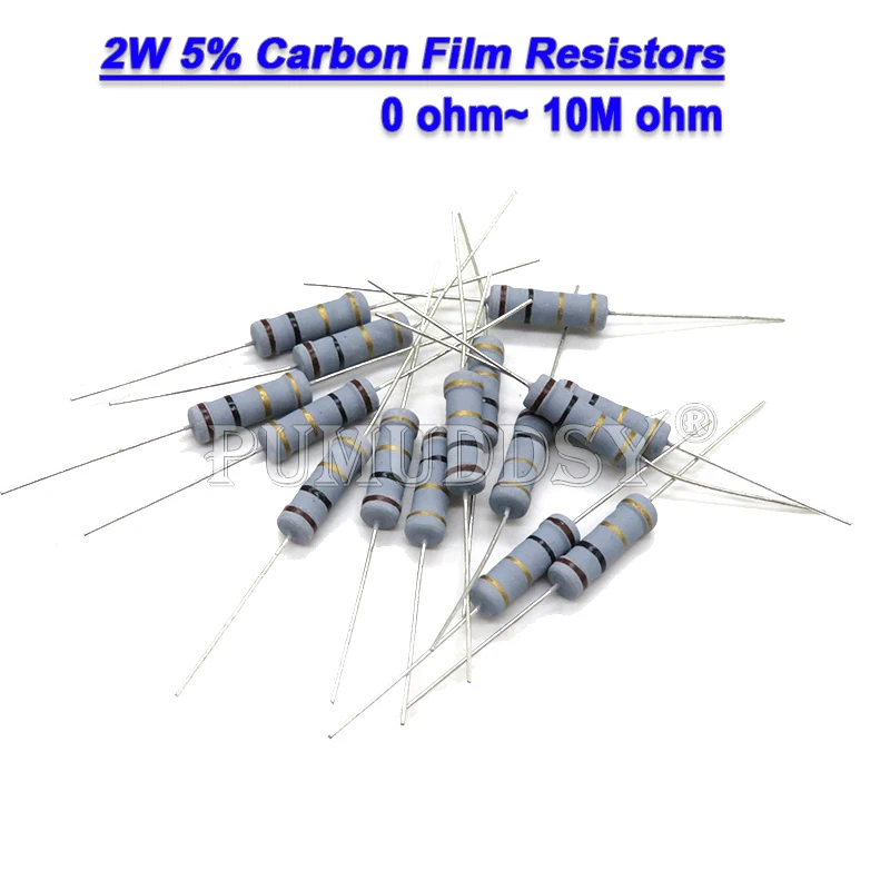 20 Stück 2W Carbon film widerstände 5% 1 r-10 m 10 r15r 47r 100r 220r 1k 10k 4 k7 560k 200k 1m 3 m3 Ohm Far bring beständigkeit k