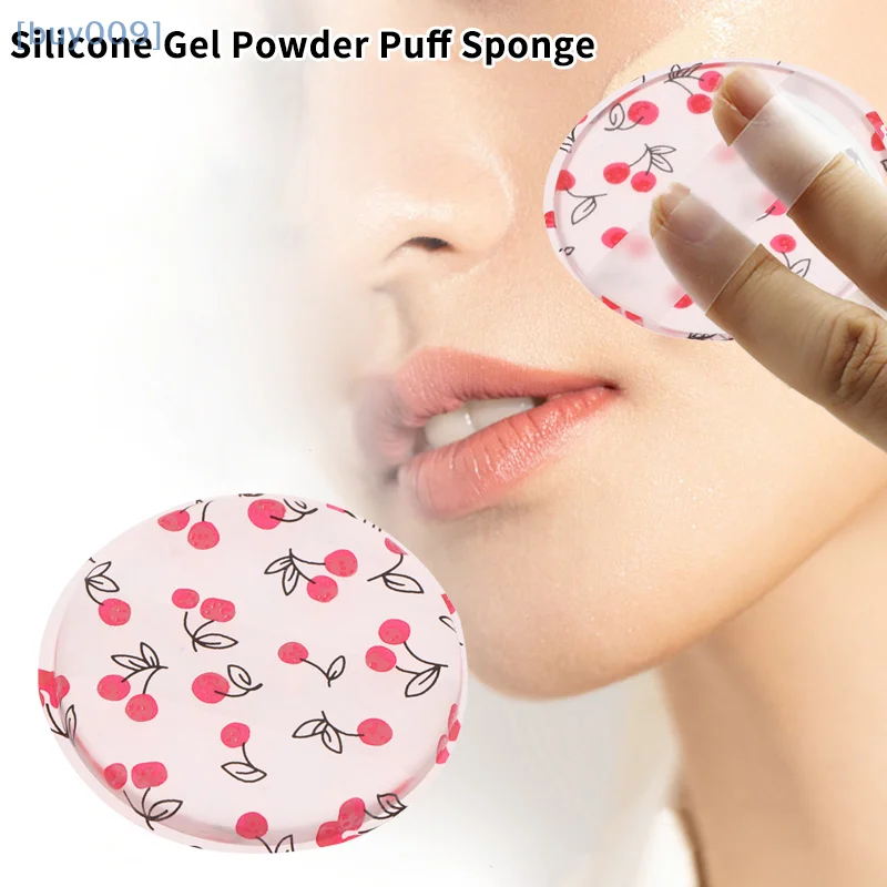 1/2 قطعة الكرز طباعة هلام السيليكون مسحوق نفخة الإسفنج الوجه إخفاء مستحضرات التجميل نفخة اكسسوارات لكريم الأساس لا مسحوق