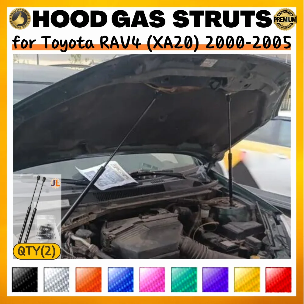 

Кол-во (2) стойки капота для Toyota RAV4 XA20 2000-2005, передняя капота, газовые стойки, пружины, амортизаторы, подъемник, опора