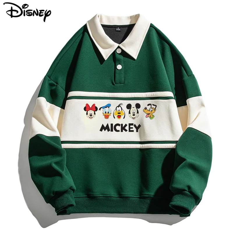 Disney 2024 New Arrival Fashion Autumn Cotton Loose Ins Couple Casual Cartoon Donald Duck Print Long Sleeve Sweatshirt