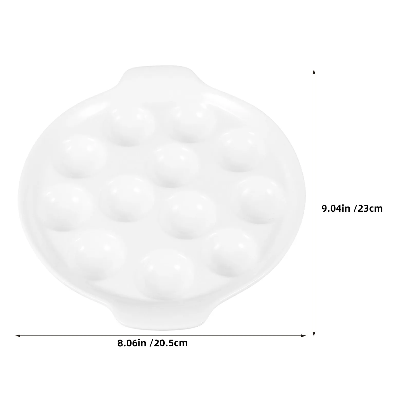 2Pcs Ceramic Escargot Plates Ergonomic Handles Oven Safe 12 Holes Snail Baking Dish Oyster Seafood Serving Plates