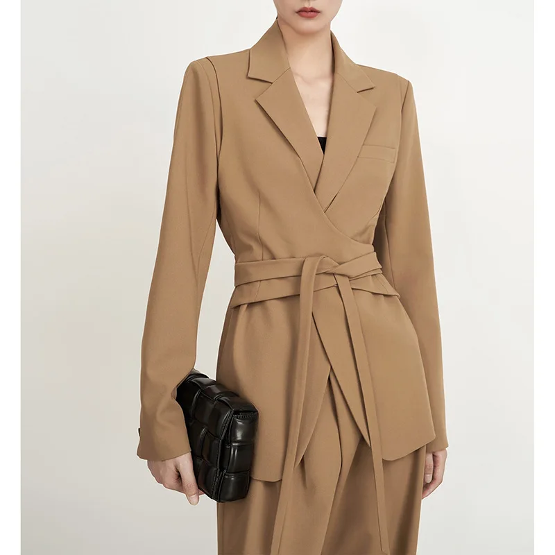 Allingentle Women's Pantsuit 2 Piece Suit Elegant Blazer & Pants for Casual Office Customize