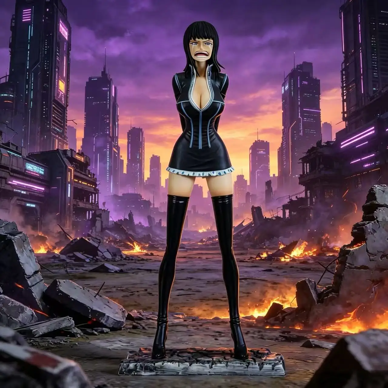 Figura de Acción de Nico Robin de One Piece, 26 cm/10.24 pulgadas, PVC, Isla de la Justicia, Figura Coleccionable, Modelo de Adorno, Juguete para Regalo