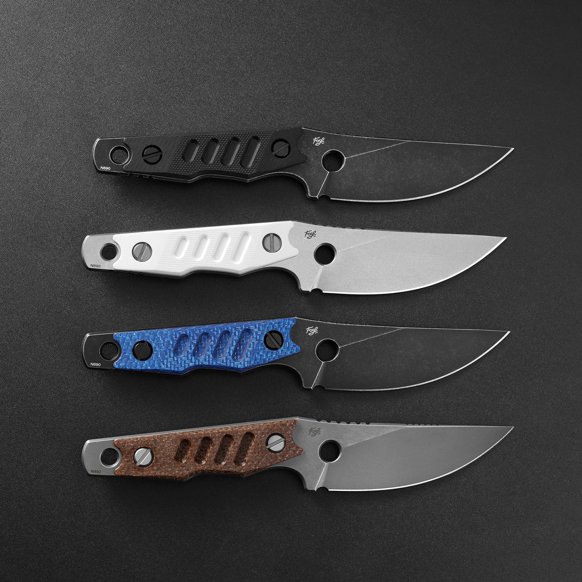 Petrified Fish PFE18 Bison L N690 Steel Blade Lightweight Fixed Knife with Sheath Bushcraft Camping Survival Knives Multitool