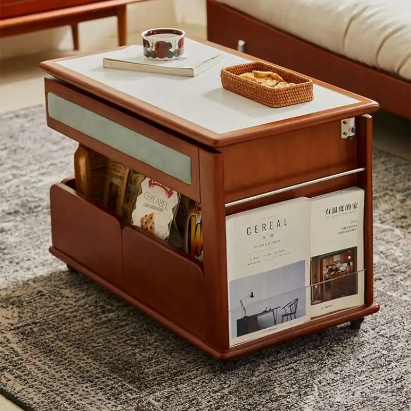 

Шкаф, деревянный журнальный столик, подъемник, портативный дизайн из орехового дерева, приставной столик для гостиной, складной современный роскошный столик Mesa De Centro Sala, мебель