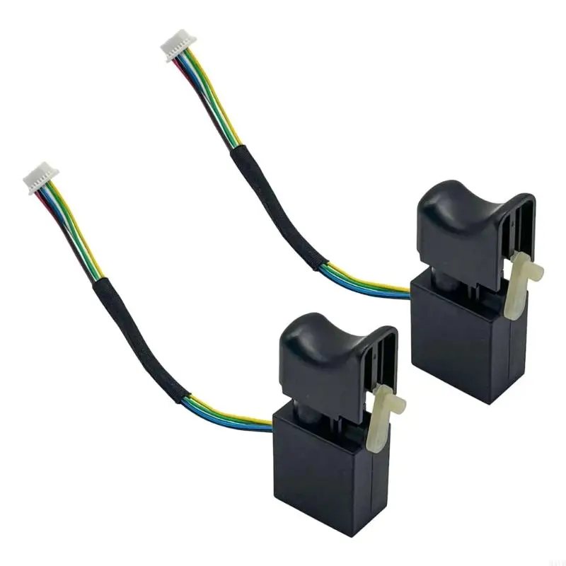 Power Tool Control Switches 2 Pack with 6 Multicolor Wires and 8-Position for Drill and Electric Wrench M4YD