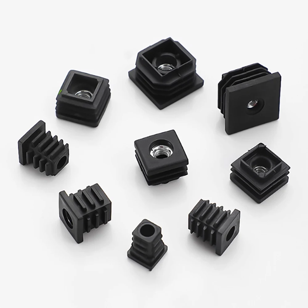

4/10/50Pcs PP Plastic Square Adjustable Feet Pad Screw M6 M8 Table Chair Leveling Foot Pad Furniture Leg Anti-shock Protection