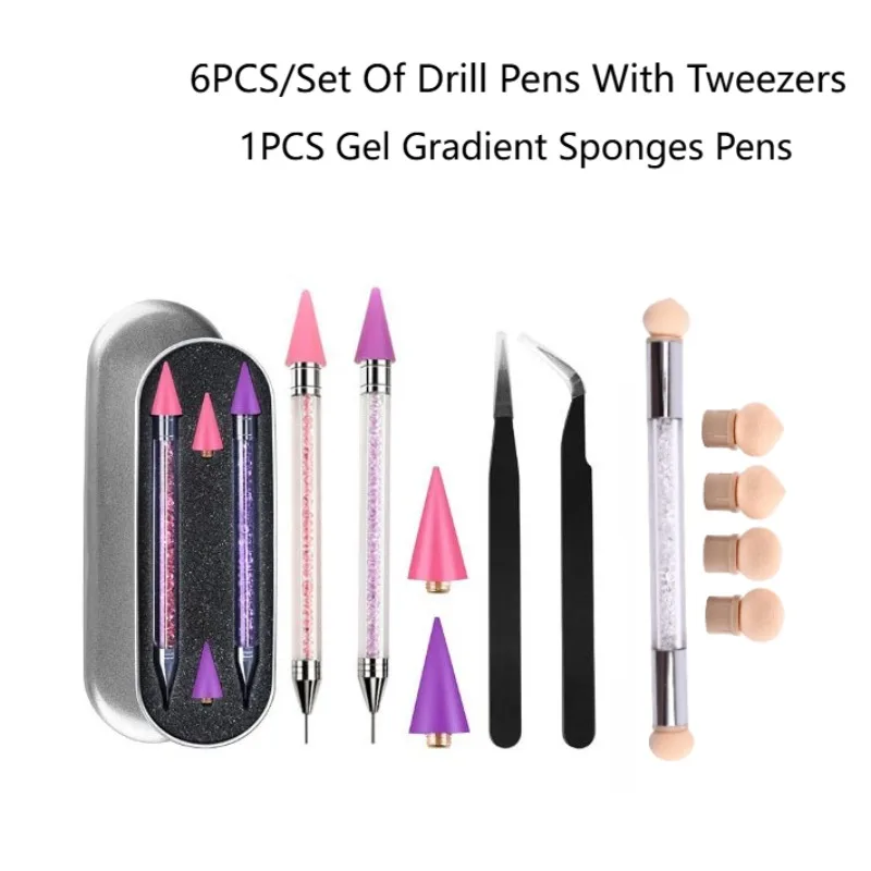 

‌ Прочный набор аппликаторов со стразами с многофункциональными головками и пинцетом для потрясающего декора