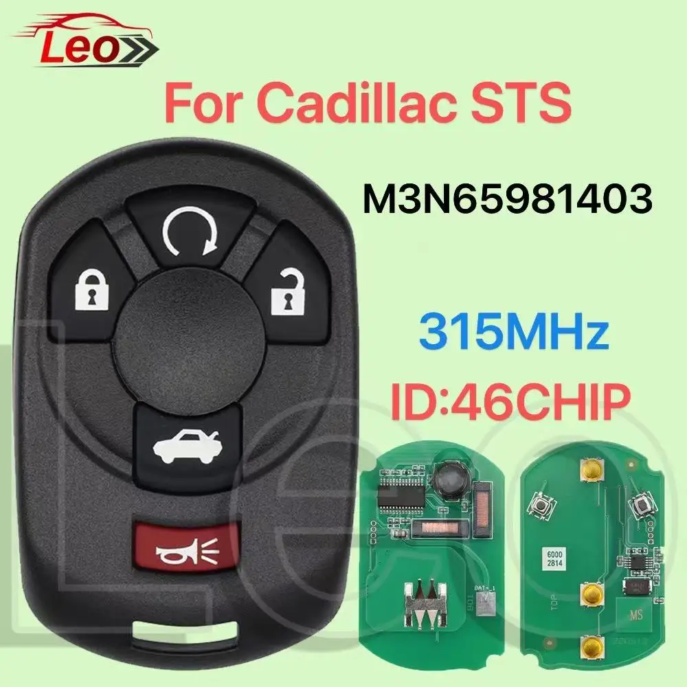 

Leo FCC: M3N65981403 315 МГц ID 46CHIP Автомобильный ключ дистанционного управления для Cadillac STS Chevrolet Corvette 2005 2006 2007