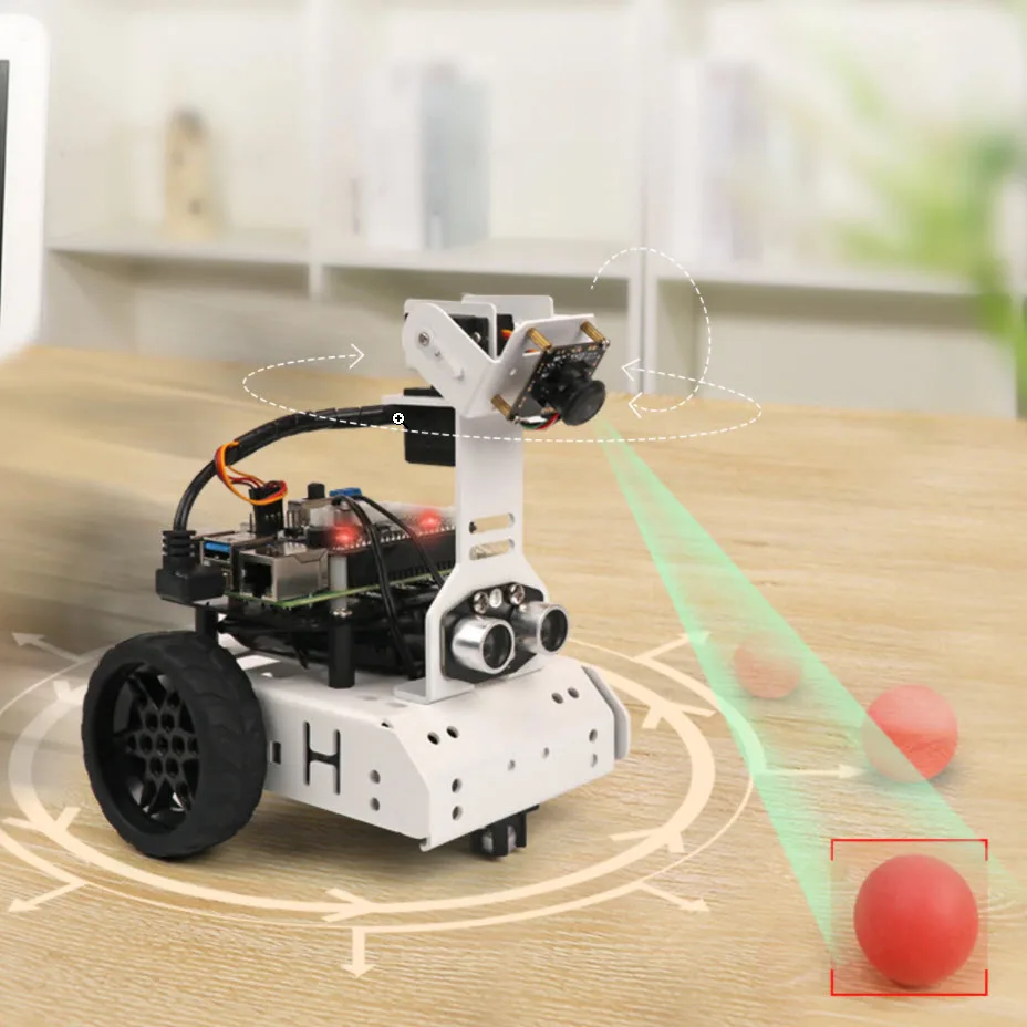 Coded AI Vision Robot Learning Kit AI Recognition Car Pi 4B/5 Controller Driver
