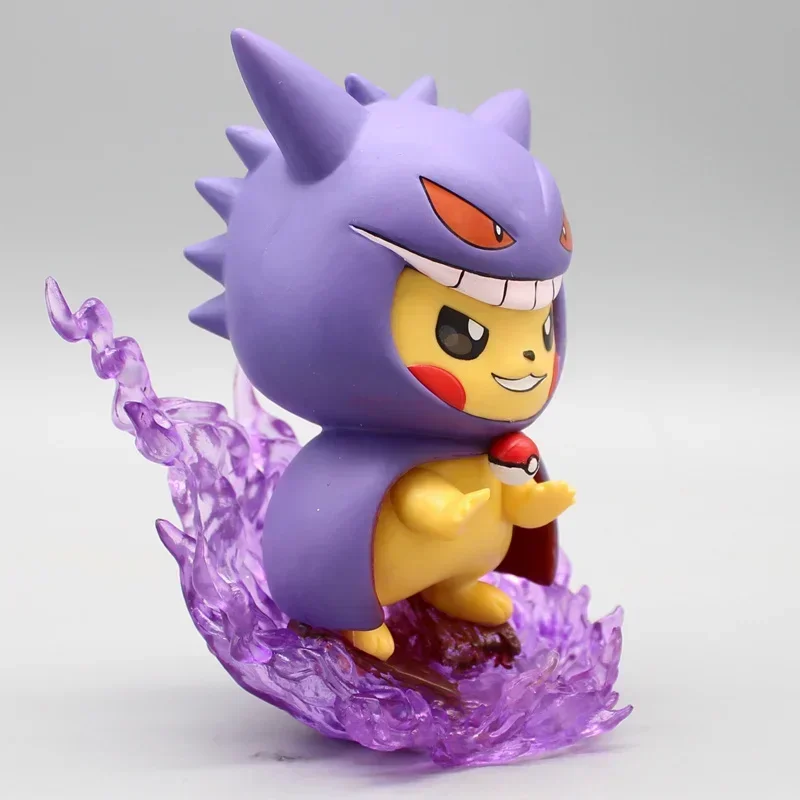 Zestaw figurek Pokemon 12 cm - Pikachu Gengar Charizard, model cosplay, urocza figurka kolekcjonerska, prezent dla fanów anime