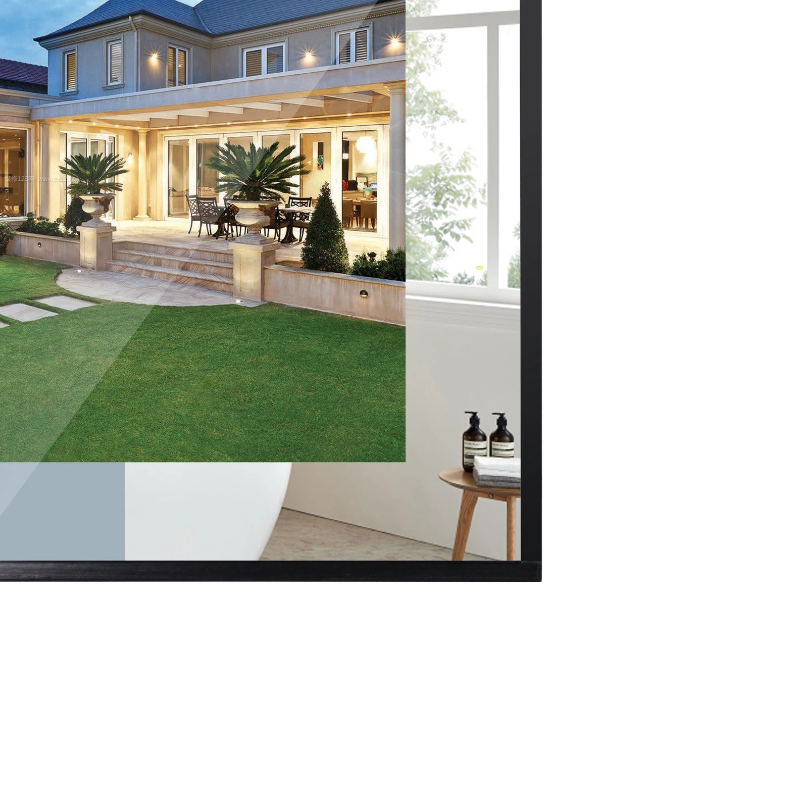 Soulaca 43 pulgadas inteligente Android11.0 espejo 4K LED TV pantalla táctil baño IP65 impermeable incorporado WiFi Bluetooth SPA para EE. UU./UE