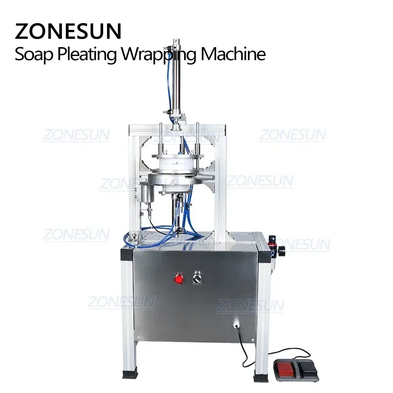 ZONESUN ZS-PK900 Semi Automatic Pleating Packaging Machine for Round Soap Tea Ball and Cleaning Block Products