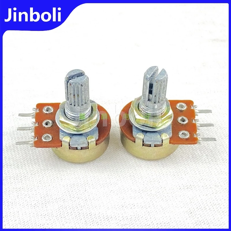 1PCS 16-type 3Pins Single Potentiometer C500K Audio Amplifier pre-amplifier Adjustable Resistor 15MM Shaft Length