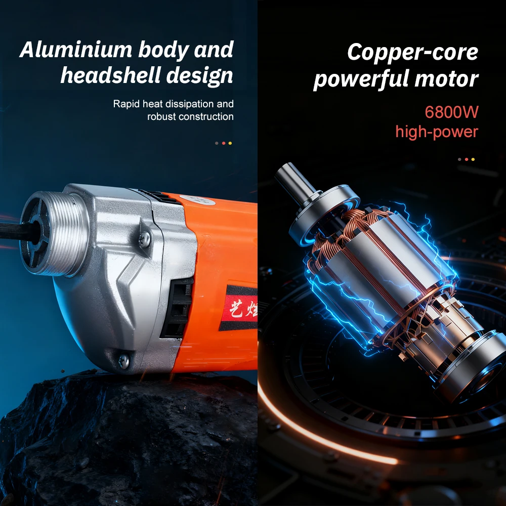 Electric Construction Concrete Vibrator Handheld Concrete Vibrating Tool Cement Vibration Machine Concrete Air Bubble Remover