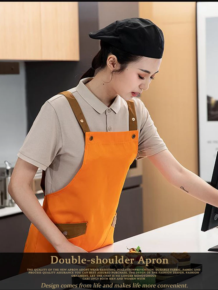 

Профессиональный водонепроницаемый рабочий фартук для бариста и пекарей — маслостойкая униформа для кофейни и пузырькового чая