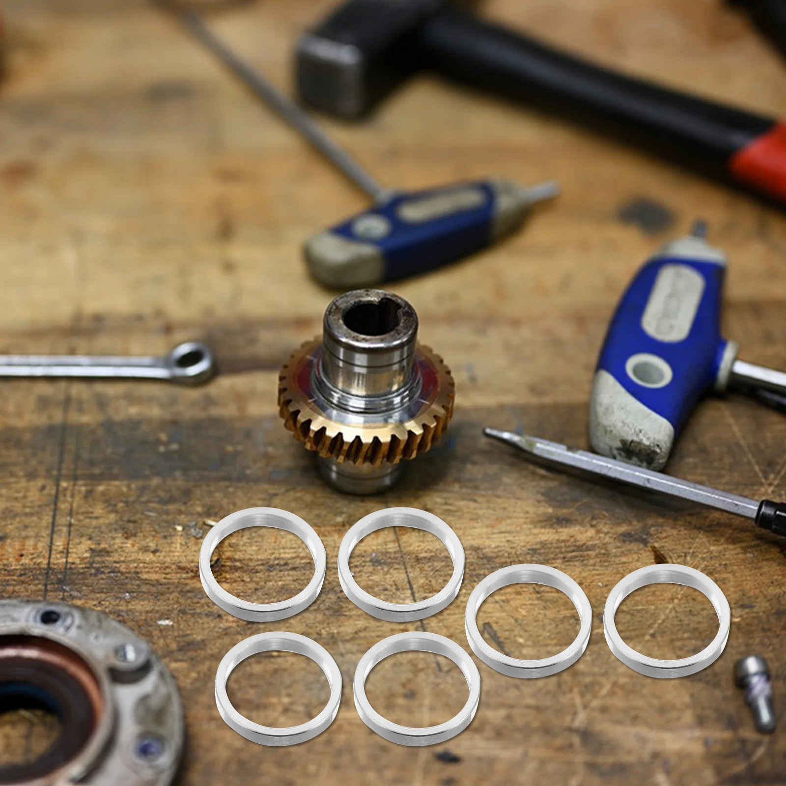 

10Pcs Bicycle Crankset Chainring Screw Washers for Mountain Bike Road Double Conversion Upgrade Kit Secure