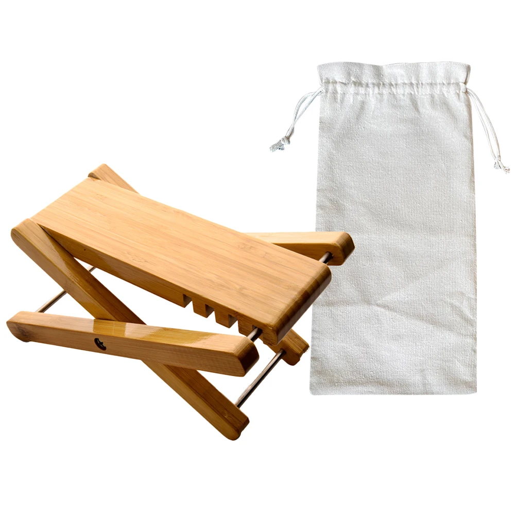 

Guitar Footstool Folding Foldable Wooden Portable Seat Adjustable Stools for Adults