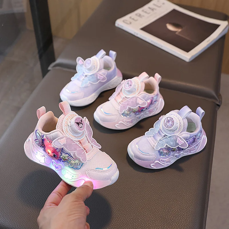 

Disney Children's Sneaker Cute Minnie Mickey Cartoon Led Lighted Shoes for Kids Boys Girls Luminous Shoes Toddler Flash Lights