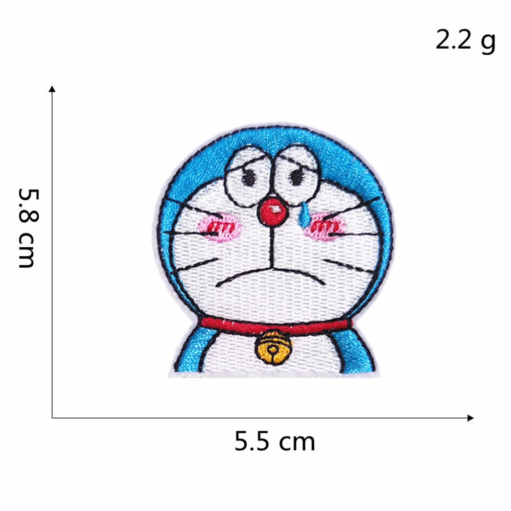 Blue Cartoon Cat Fusible Patch for Clothing Thermoadhesive Patches on Clothes Embroidery Patch Sticker DIY Jackets Sewing Decor