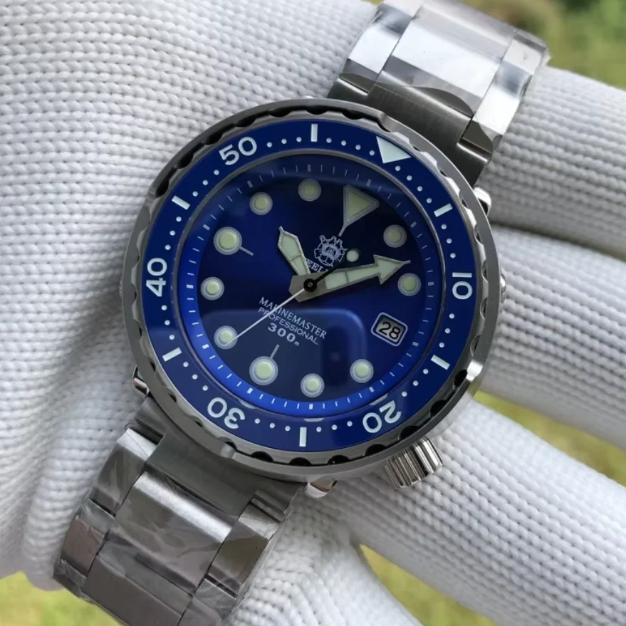 Steeldive Men Automatic Watch Tuna Mechanical Wristwatch Diver 30ATM Waterproof Luminous NH35 Sapphire Mirror Ceramic Bezel