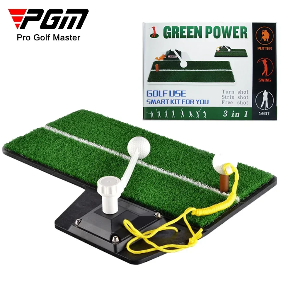 PGM Golf Practice Swing Mat PP Turf Golf Hitting Pad Thickened Golf Rod Trainer Mat Multifunctional Indoor Swing Training Device