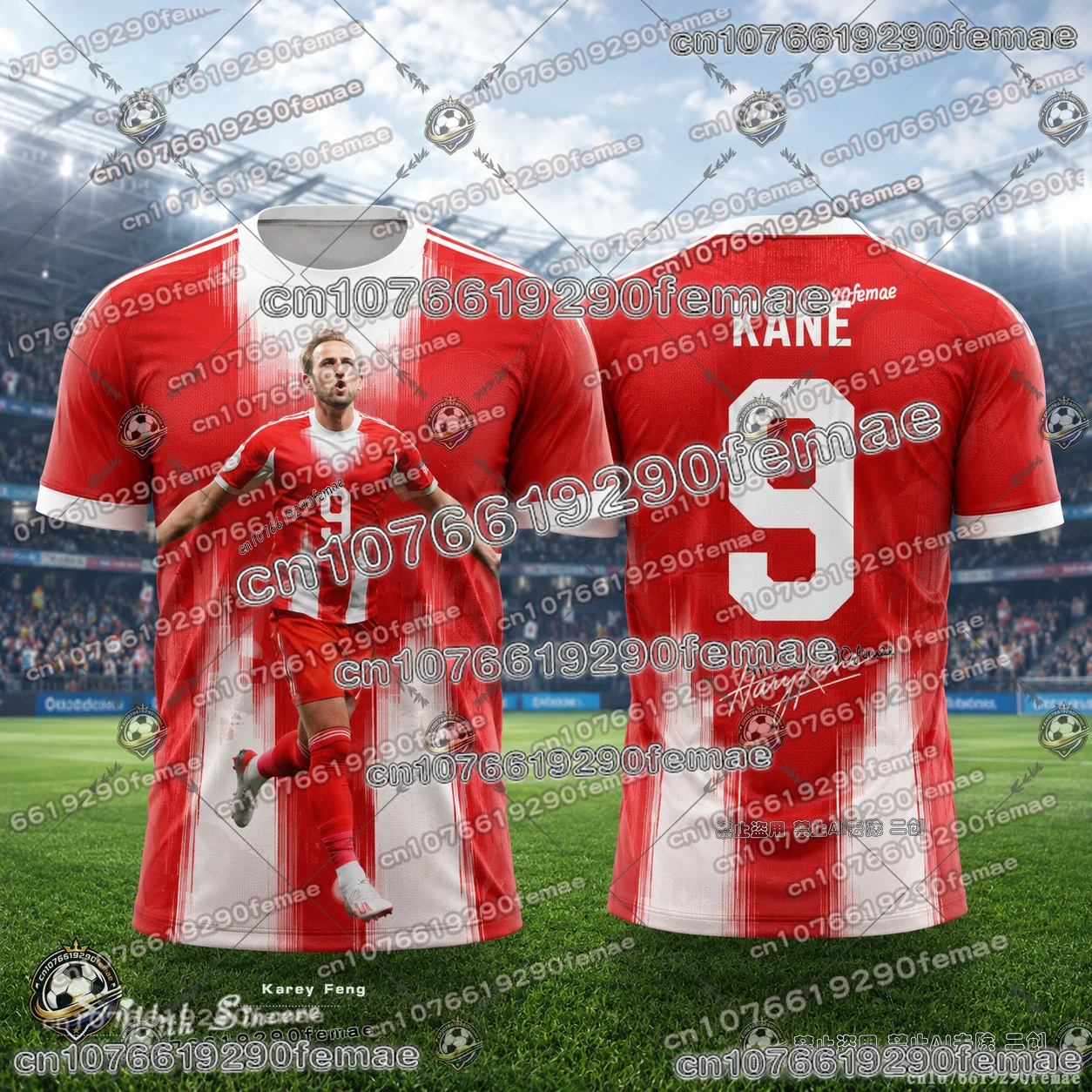 Fashion Harry Kane 9 Football Jersey Kids Adults Breathable Quick Dry Fan Commemorative T Shirt For Summer Sports Training
