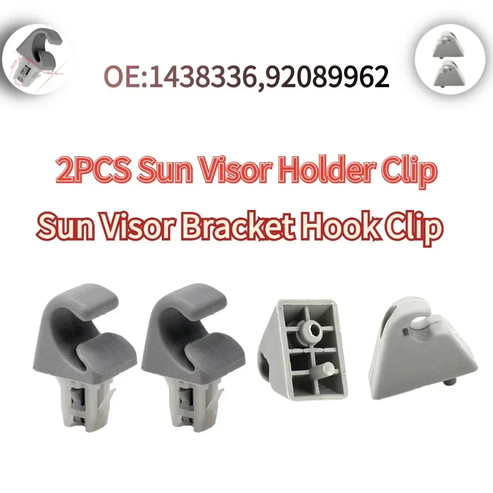 

2pcs Gray Car Visor Support Clips Retainer Car Sun Visor Holder Clips For Vauxhall For Vectra For Astra F For Corsa B 92089962