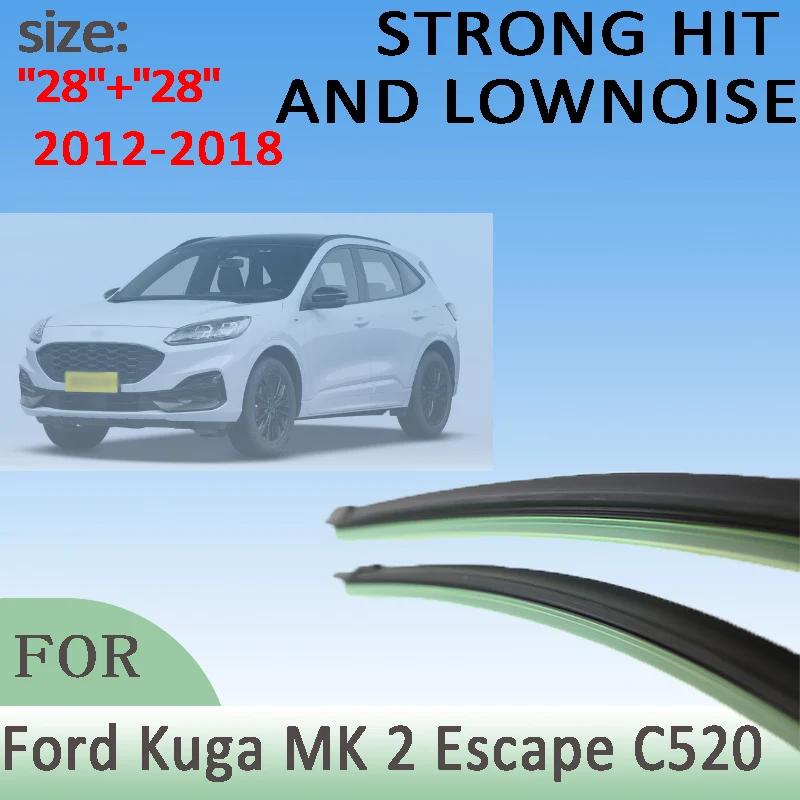 

Wiper Front Wiper Blades For Ford Kuga MK 2 Escape C520 2012-2018 2013 2014 Windshield Windscreen Window 28"+28" Accessories