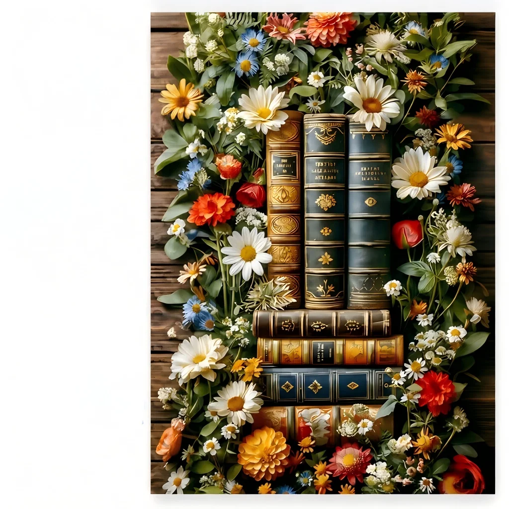 Vintage Books & Flowers, Cactus Garden, Moroccan Market Jigsaw Puzzle 500/1000/1200/2000pcs Adult Home Decor Art Gift