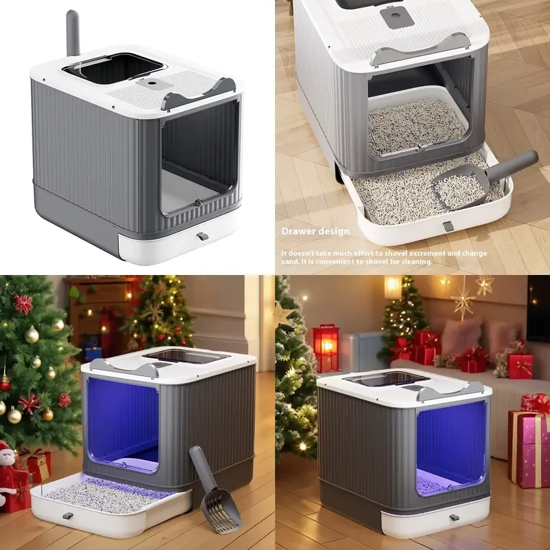 for Cat Toilet with Plastic Deodorization Cleaning Function Rabbit Litter Box Sandbox High Quality Accessories